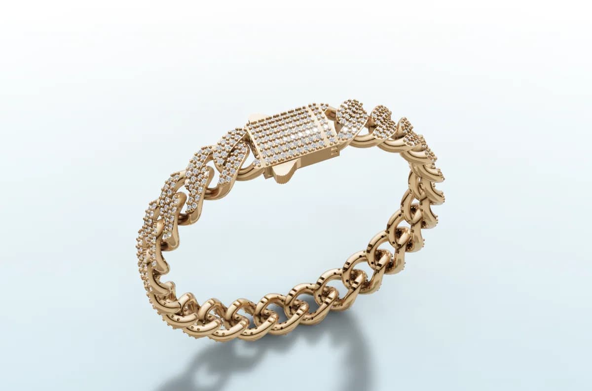 Diamond Cuban Bracelet — view 1