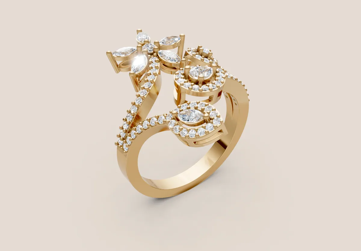 Diamond Cluster Ring R00967