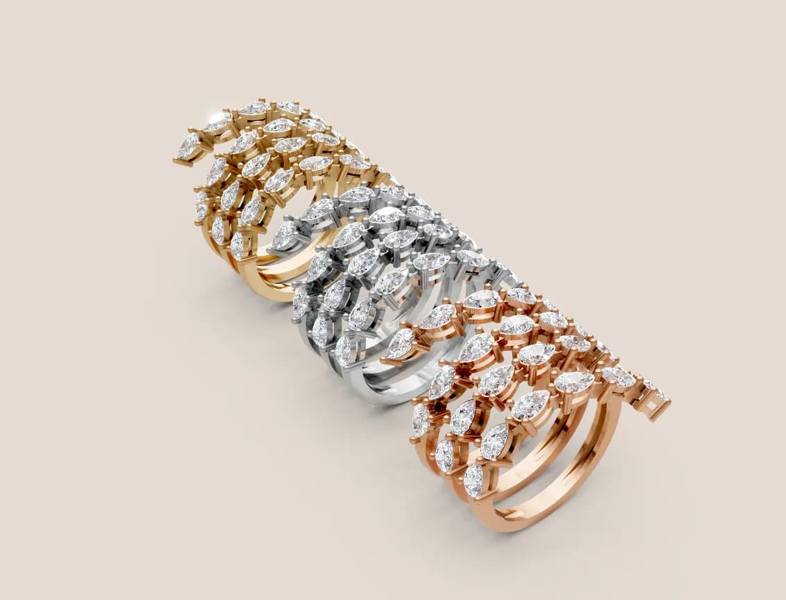 Aurore Cluster Ring — 18K gold ring by RUT GOLD