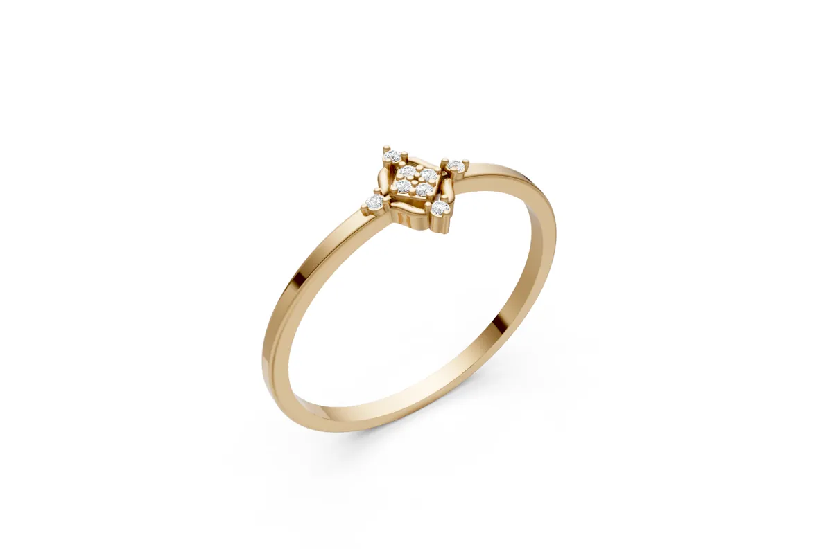 Round Diamond Ring R00804 — view 1