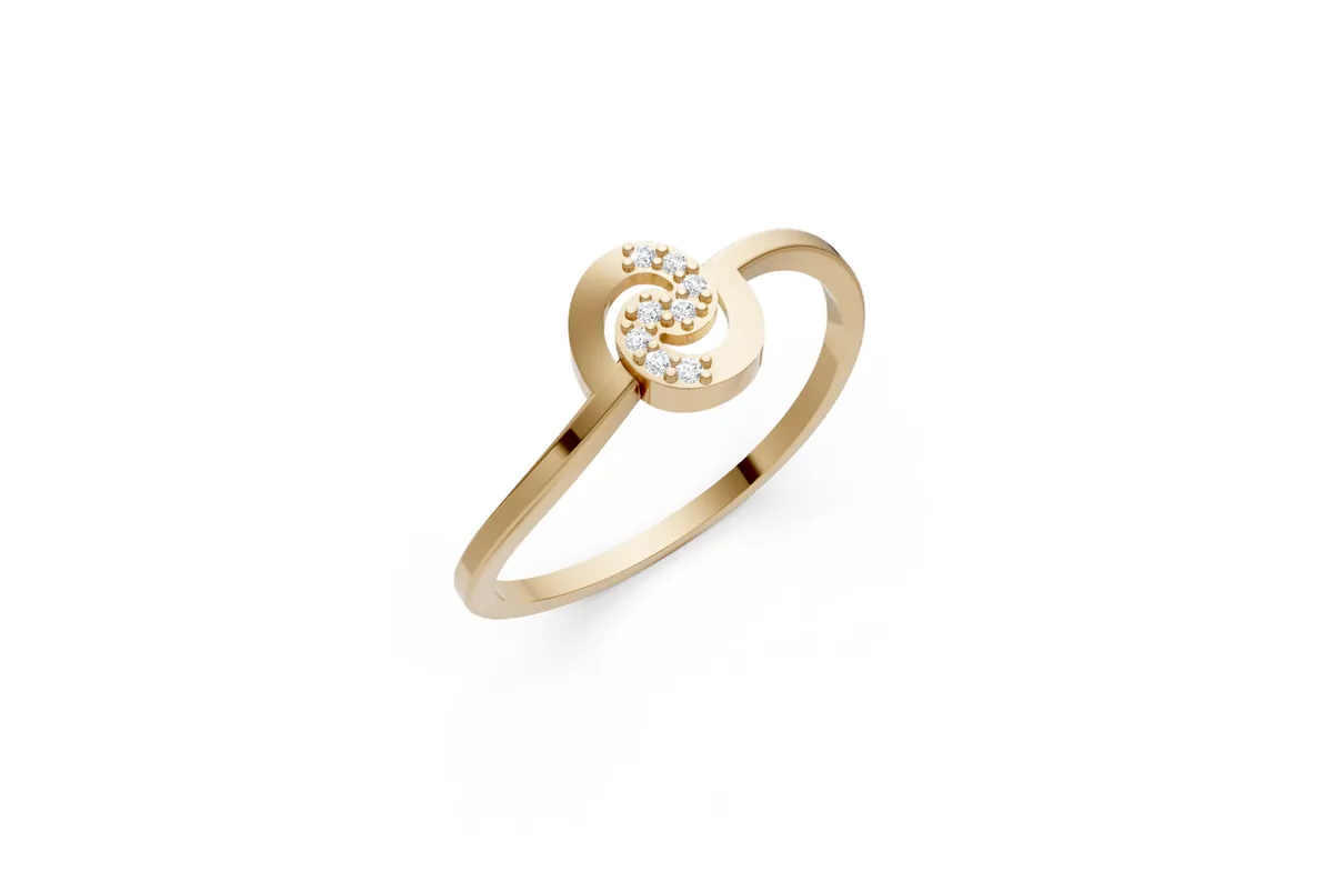 Round Diamond Ring R00807 — view 1