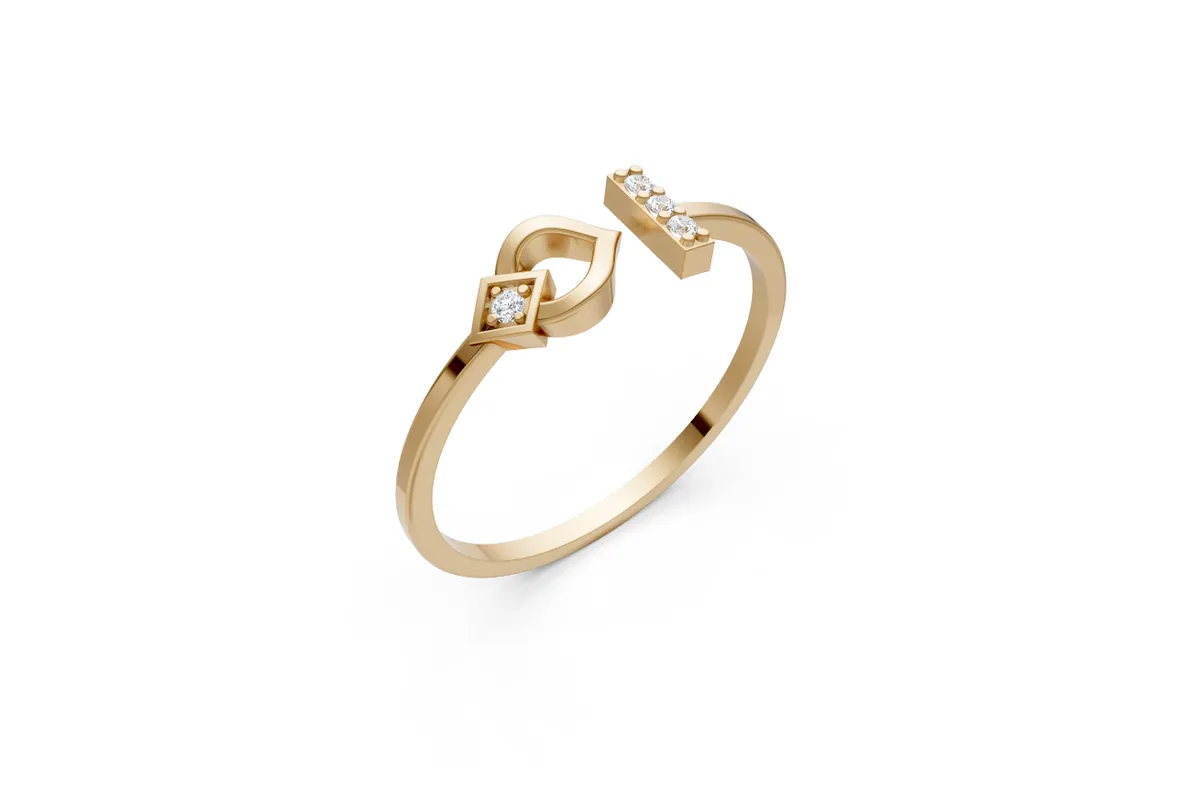 Round Diamond Ring R00812 — view 1