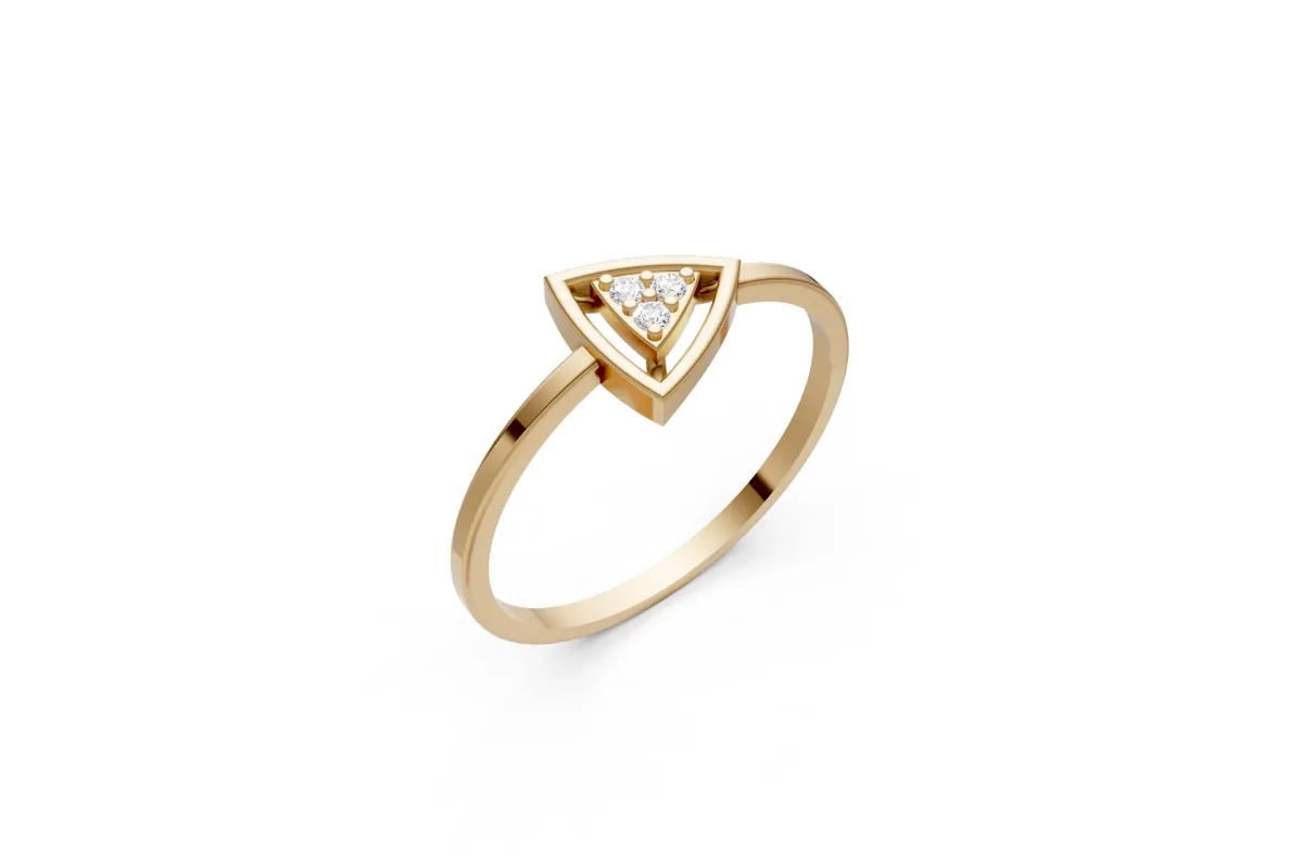 Round Diamond Ring R00813 — view 1