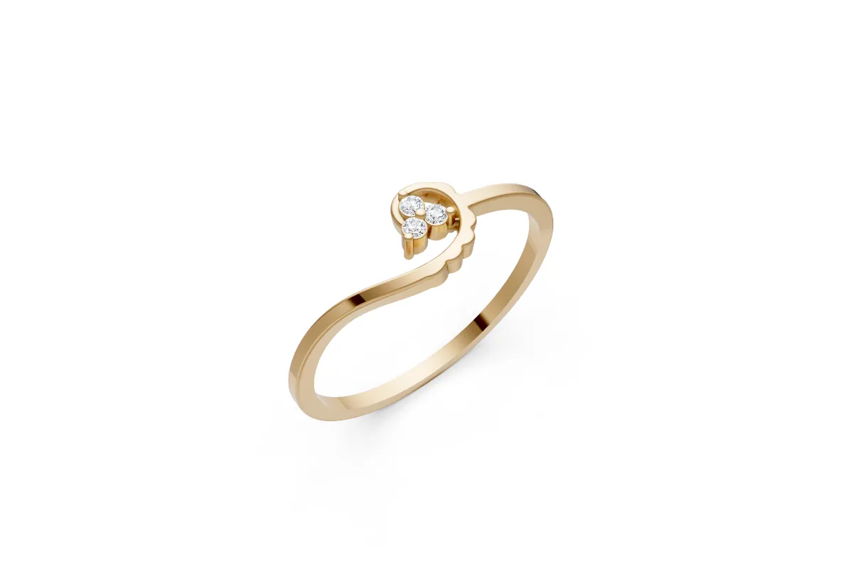 Round Diamond Ring R00814 — view 1