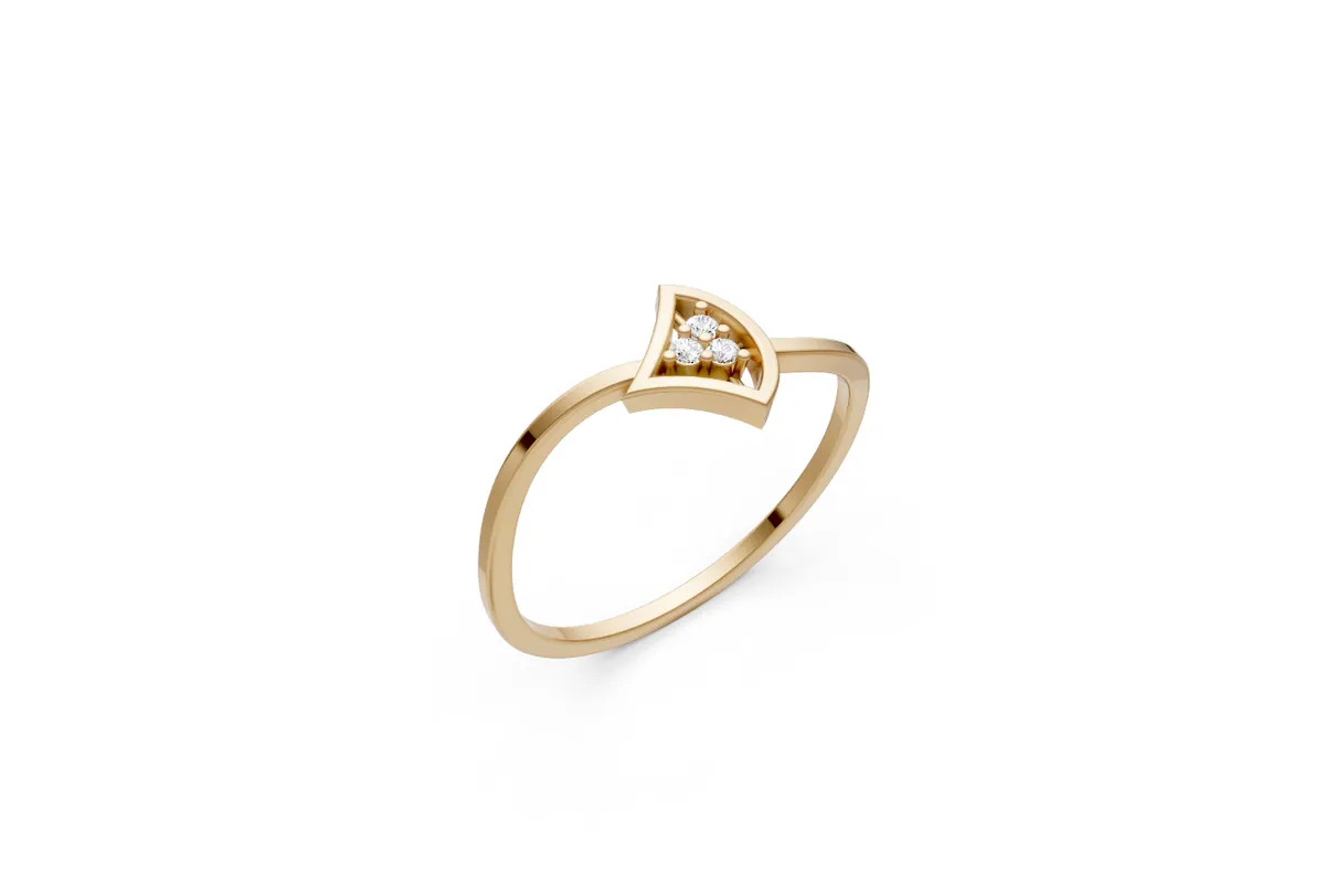 Round Diamond Ring R00815 — view 1