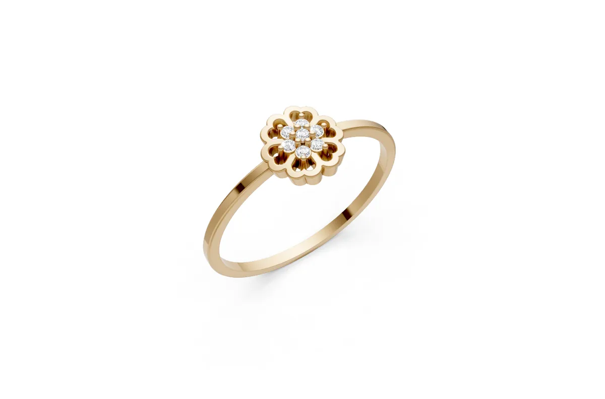 Round Diamond Ring R00820 — view 1