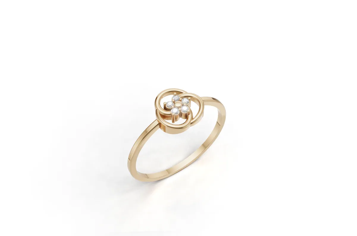 Round Diamond Ring R00829 — view 1
