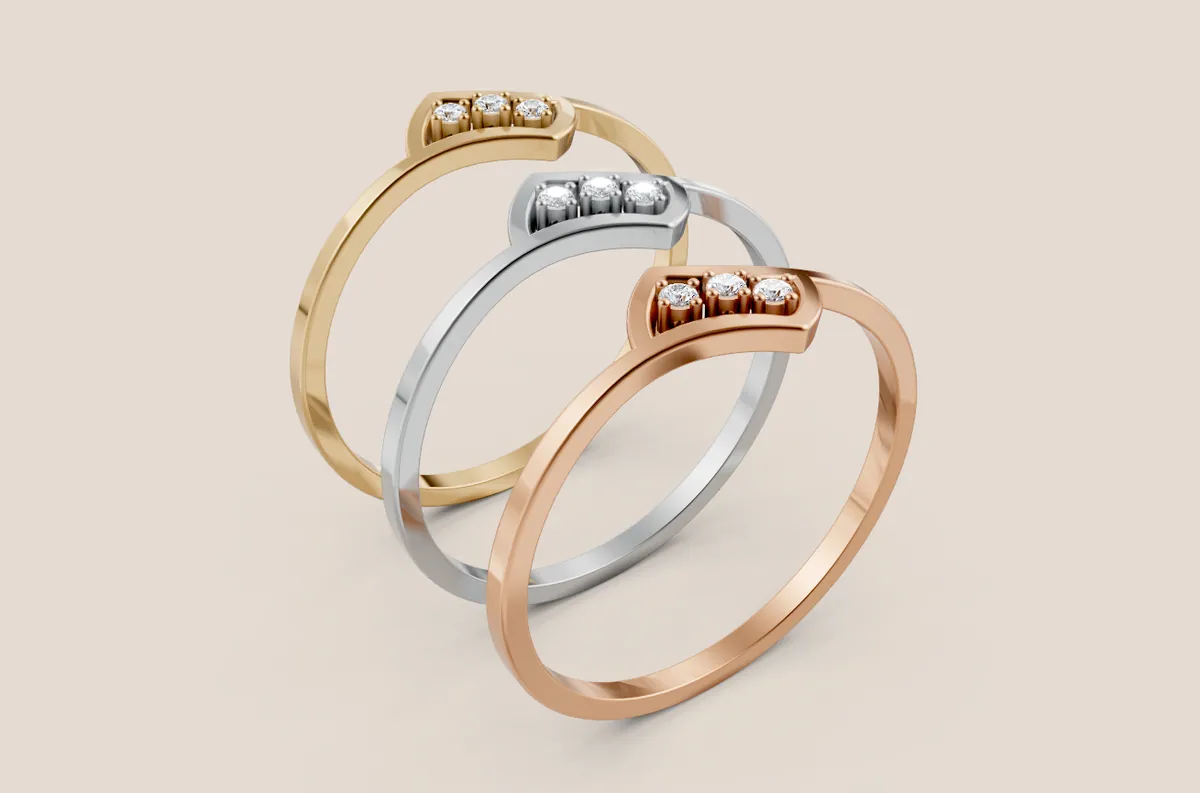 Round Diamond Ring R00834 — view 1