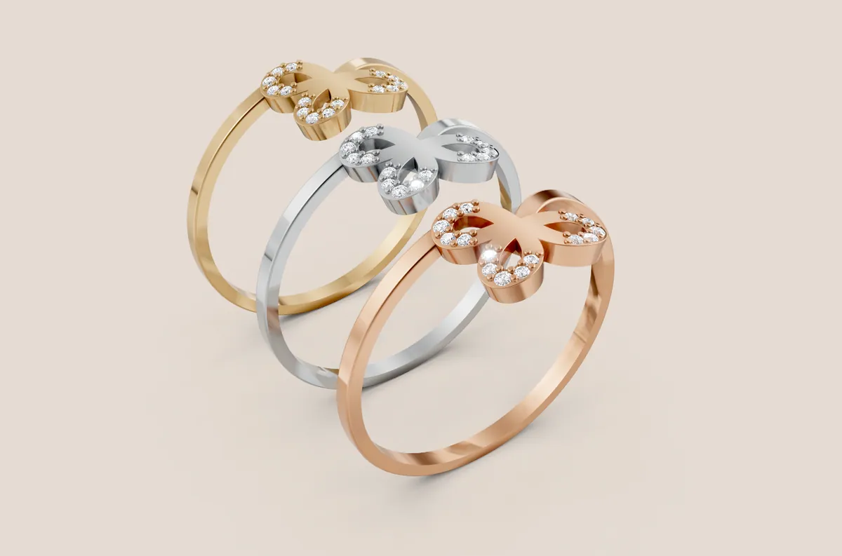 Round Diamond Ring R00855 — view 1