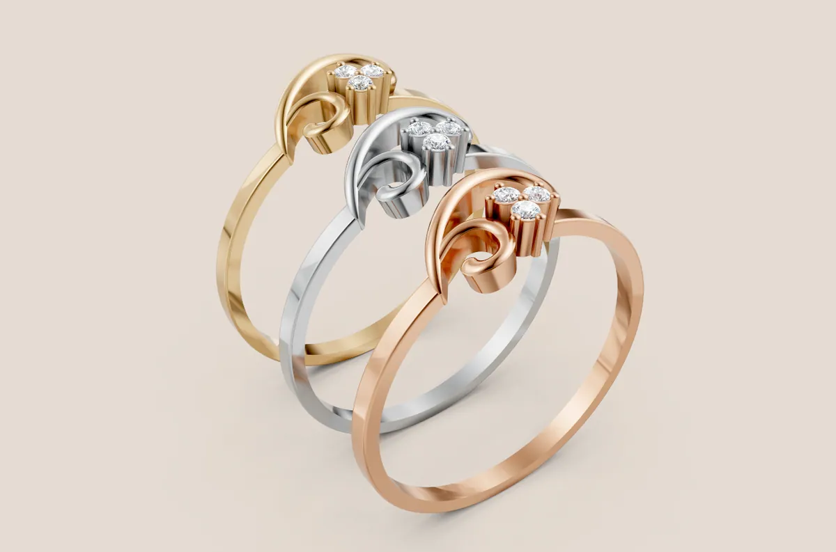 Round Diamond Ring R00856 — view 1