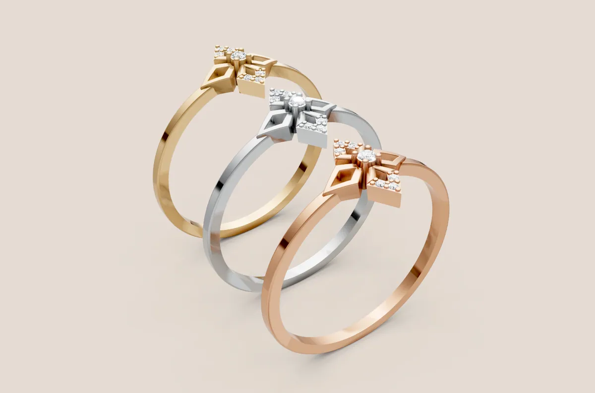 Round Diamond Ring R00861 — view 1