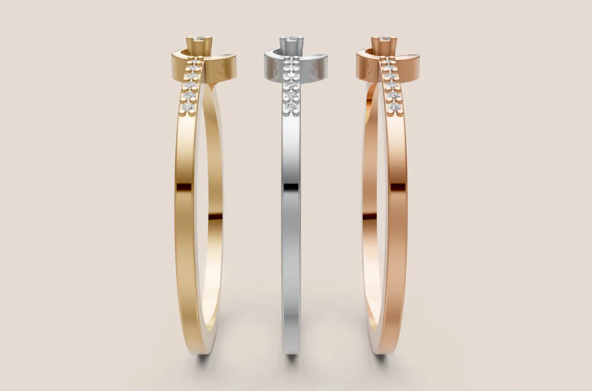 Round Diamond Ring R00868 — view 1