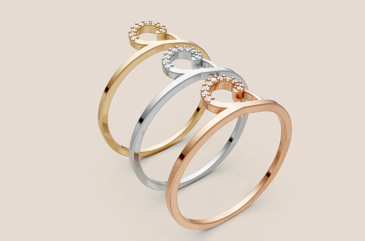 Round Diamond Ring R00881 — view 1
