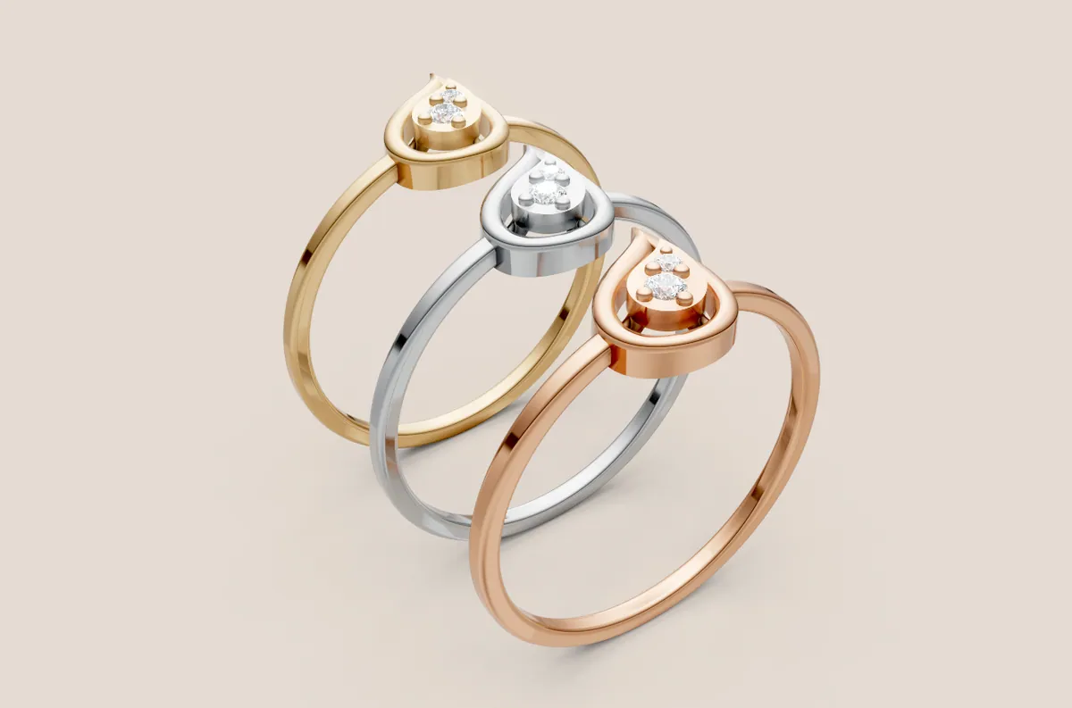 Round Diamond Ring R00895 — view 1