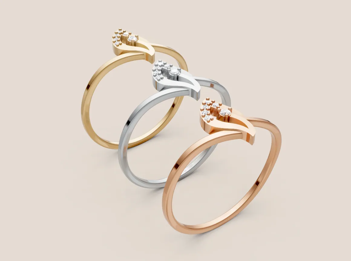 Round Diamond Ring R00903 — view 1