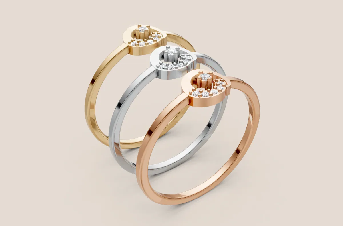 Round Diamond Ring R00904 — view 1